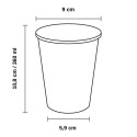 Vasos de Cartón Diseño Hojas 360ml Ø9cm (50 Uds)