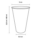 Vasos de Cartón Diseño Hojas 480ml Ø9cm