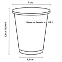 Vasos de Plástico PP Transparentes 220ml (100 Uds)
