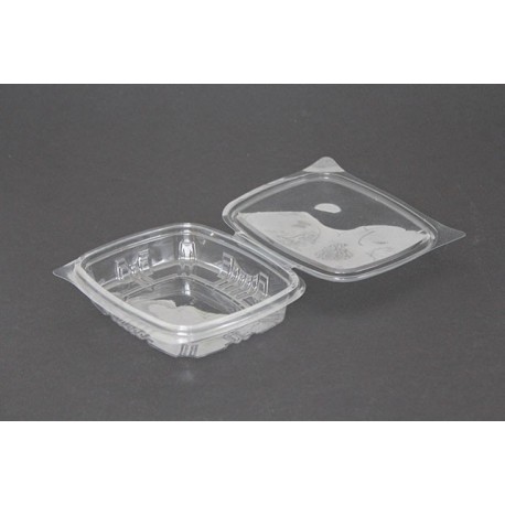 Envases con Tapa Plástico PET Transparentes 250ml (100 Uds)
