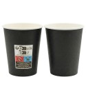 Vasos de Cartón Negros 260ml Ø7,7cm (10 Uds)