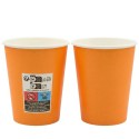 Vasos de Cartón Naranjas 260ml Ø7,7cm (10 Uds)