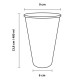 Vasos Biodegradables de Cartón Kraft 16Oz/480ml Ø9cm
