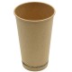 Vasos Biodegradables de Cartón Kraft 16Oz/480ml Ø9cm