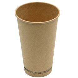 Vasos Biodegradables de Cartón Kraft 16Oz/480ml Ø9cm (50 Unidades)