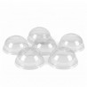Tapas Cúpula Ø 7,8cm con Agujero para vaso PET (1.000 Uds)