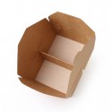 Envases de Cartón Kraft Take Away 2 Compartimentos 1.300ml (50 Uds)