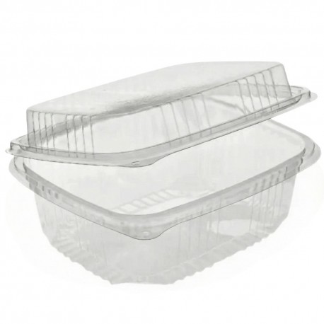 Envases con Tapa Alta Plana Plástico PET 1.500cc Transparentes (180 Uds)