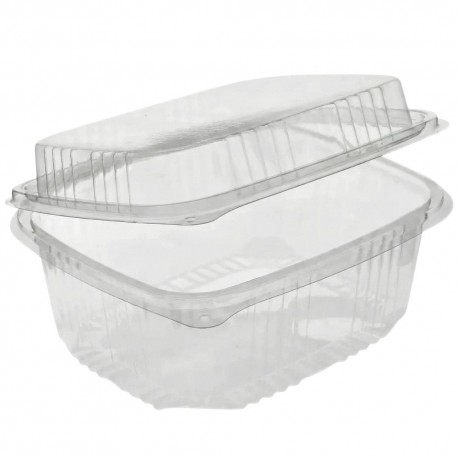 Envases con Tapa Alta Plana Plástico PET 2.000cc Transparentes (180 Uds)