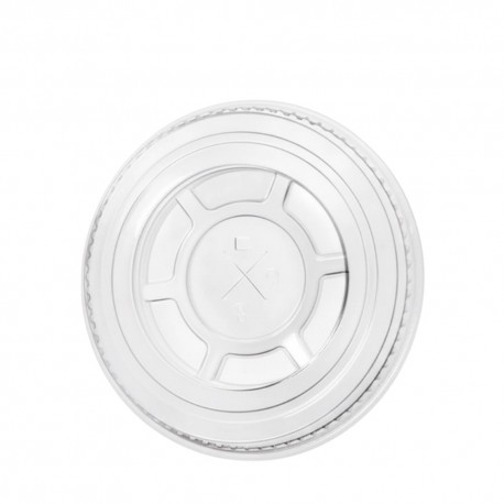 Tapas Planas Ø 7,8cm con Cruz para vaso PET (100 Uds)