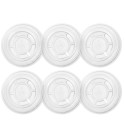 Tapas Planas Ø 7,8cm con Cruz para vaso PET (100 Uds)