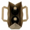 Bolsas de Papel Kraft con Asas para Botellas 18+9x37cm 80gr (500 Uds)