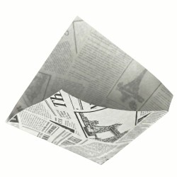 Bolsas de Papel Antigrasa Blancas Abiertas 2 Lados 15x15cm News (3.000 Uds)