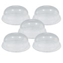 Tapas Cúpula Ø 9,5cm con Agujero para vaso PET (50 Uds)