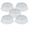 Tapas Cúpula Ø 9,5cm con Agujero para vaso PET (50 Uds)