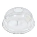 Tapas Cúpula Ø 9,5cm con Agujero para vaso PET (50 Uds)