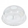 Tapas Cúpula Ø 9,5cm con Agujero para vaso PET (50 Uds)