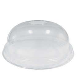 Tapas Cúpula Ø 9,5cm con Agujero para vaso PET (800 Uds)