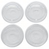 Tapas Planas Ø 9,5cm con Cruz para vaso PET (50 Uds)