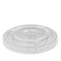 Tapas Planas Ø 9,5cm con Cruz para vaso PET (50 Uds)