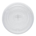 Tapas Planas Ø 9,5cm con Cruz para vaso PET (50 Uds)