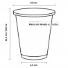 Vasos de Plástico PP Transparentes 300ml (50 Uds)