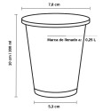 Vasos de Plástico PET 300ml Ø 7,8 cm (50 Uds)
