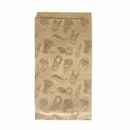 Bolsas Antigrasa para Churros 14+7x28cm (250 Uds)