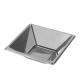 Cuencos de Plástico PS Cuadrados Plateados 12x12cm (192 Uds)
