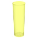 Vasos de Plástico PP Tubo "Irrompibles" Amarillo Flúor 300ml (6 Uds)
