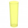 Vasos de Plástico PP Tubo "Irrompibles" Amarillo Flúor 300ml (6 Uds)