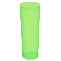 Vasos de Plástico PP Tubo "Irrompibles" Verde Flúor 300ml (6 Uds)