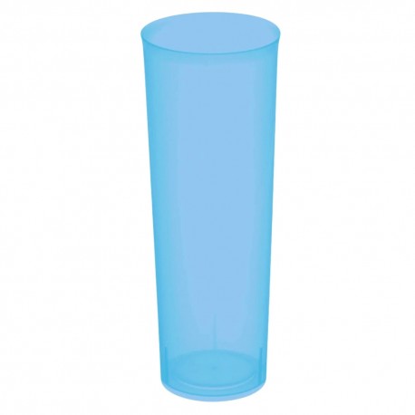 Vasos de Plástico PP Tubo "Irrompibles" Azul Flúor 300ml (6 Uds)