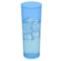 Vasos de Plástico PP Tubo "Irrompibles" Azul Flúor 300ml (6 Uds)