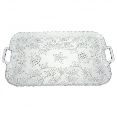 Bandeja de Plástico PS Lux Transparente Reutilizable 47x33cm (1 Uds)