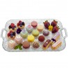 Bandeja de Plástico PS Lux Transparente Reutilizable 47x33cm (1 Uds)