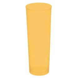 Vasos de Plástico PP Tubo "Irrompibles" Naranja Flúor 300ml (6 Uds)