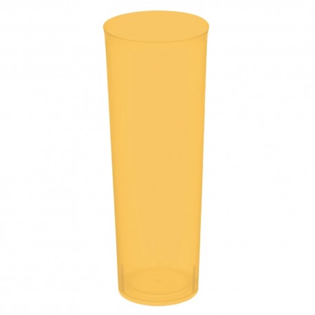 Vasos de Plástico PP Tubo "Irrompibles" Naranja Flúor 300ml (6 Uds)