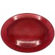 Bandeja Redonda de Plástico PS Lux Rojo Translúcido Reutilizable 30cm (1 Uds)