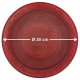 Bandeja Redonda de Plástico PS Lux Rojo Translúcido Reutilizable 30cm (1 Uds)