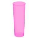 Vasos de Plástico PP Tubo "Irrompibles" Fucsia Flúor 300ml (Paquete 6 Uds)