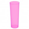 Vasos de Plástico PP Tubo "Irrompibles" Fucsia Flúor 300ml (Paquete 6 Uds)