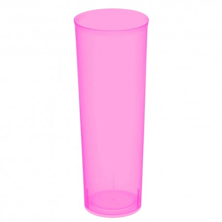 Vasos de Plástico PP Tubo "Irrompibles" Fucsia Flúor 300ml (360 Uds)