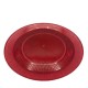 Bandeja Redonda de Plástico PS Lux Rojo Translúcido Reutilizable 25cm (1 Uds)