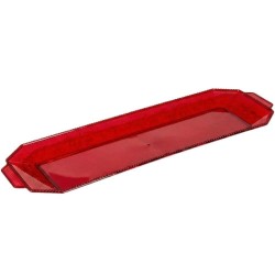 Bandeja de Plástico PS Lux Rojo Translúcido Reutilizable 46x14,5cm (1 Ud)