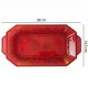 Bandeja de Plástico PS Lux Rojo Translúcido Reutilizable 28x14,5cm (1 Uds)