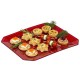 Bandeja de Plástico PS Lux Rojo Translúcido Reutilizable 28x23cm (1 Ud)