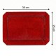 Bandeja de Plástico PS Lux Rojo Translúcido Reutilizable 35x25cm (1 Ud)