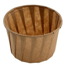 Tarrinas de Papel Plisado Kraft 60ml (250 Uds)