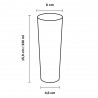 Vasos de Plástico Duro PP Tubo Reutilizables 330ml (10 Uds)